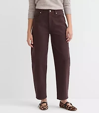 High Rise Barrel Jeans Iced Espresso