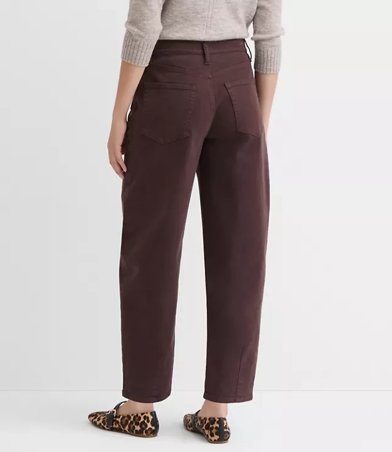 High Rise Barrel Jeans Iced Espresso