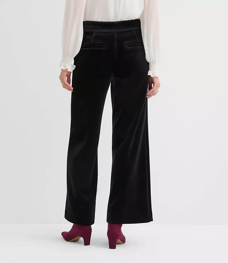 Petite Curvy Clean Wide Leg Pants Velvet