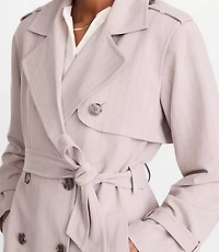 LOFT Versa Seasonless Stretch Trench Coat Stripe