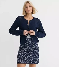 Scalloped Pointelle Cardigan