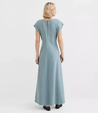 Seamed Sheath Maxi Dress