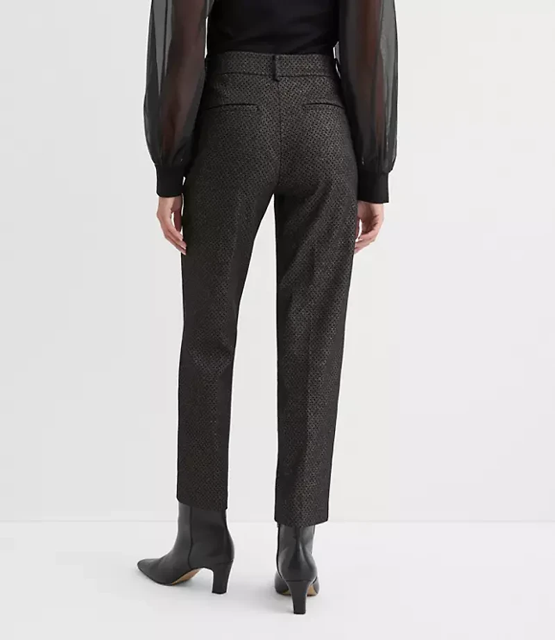 Petite Riviera Slim Pants Shimmer Geo Jacquard