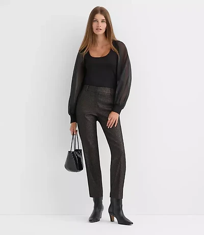 Petite Riviera Slim Pants Shimmer Geo Jacquard