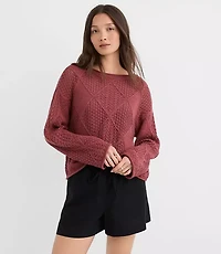 Patchwork Pointelle Sweater