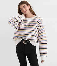 Textured Stripe Relaxed Sweater
