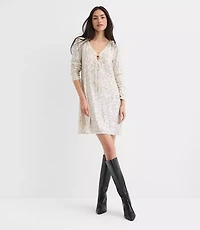 Sequin Tie Keyhole Mini Dress