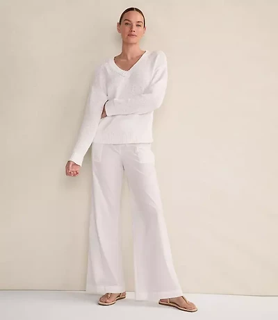 Haven Well Within Organic Cotton Flat Tape V-Neck Sweater