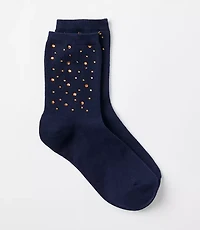 Sparkle Embellished Crew Socks