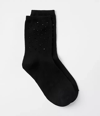 Sparkle Embellished Crew Socks