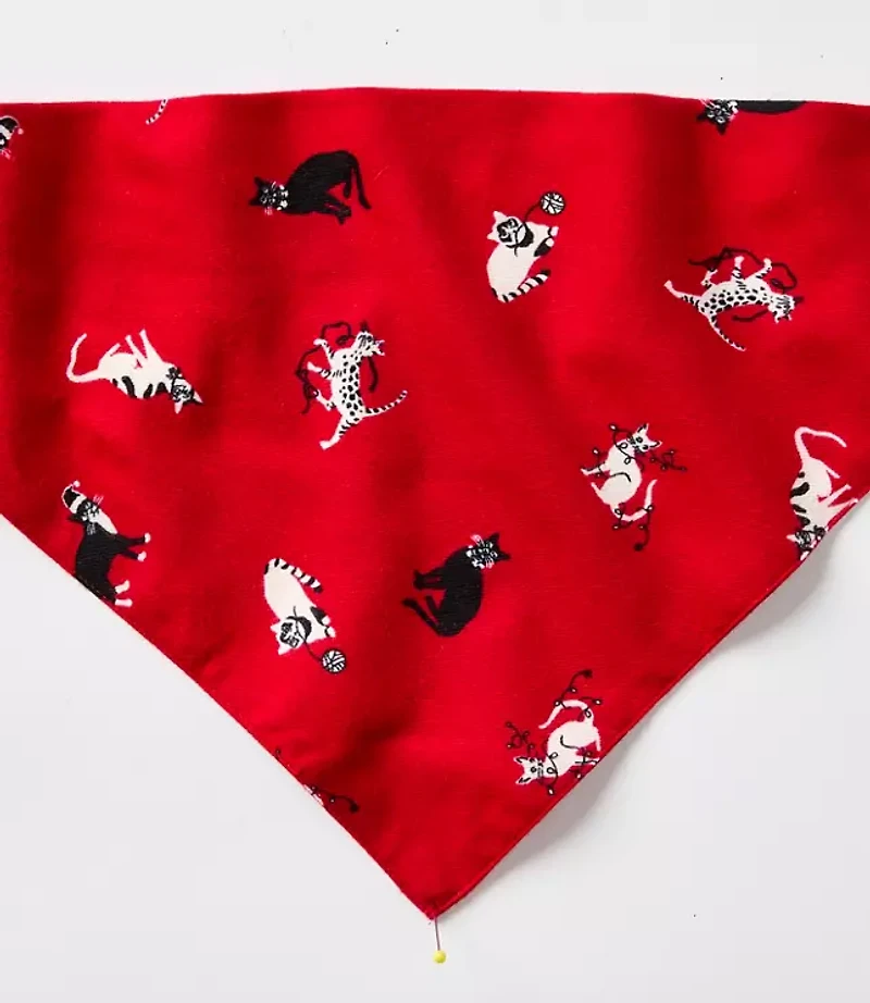 Holiday Kitten Dog Bandana
