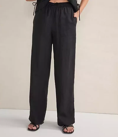 Haven Well Within Organic Cotton Linen Straight Leg Pants