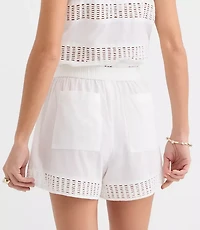 LOFT Beach Crochet Trim Shorts