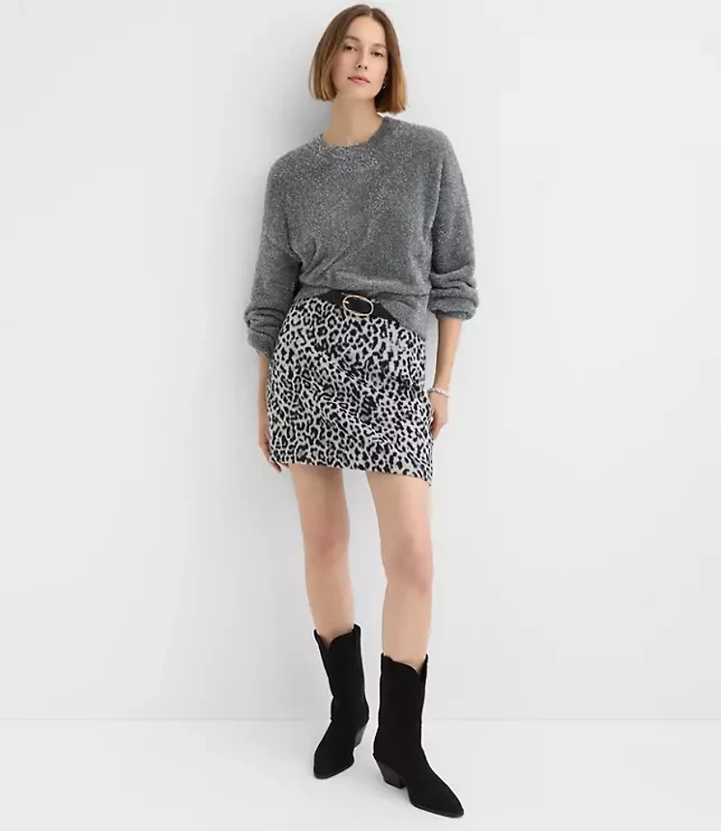 Petite Tinsel Fuzzy Sweater