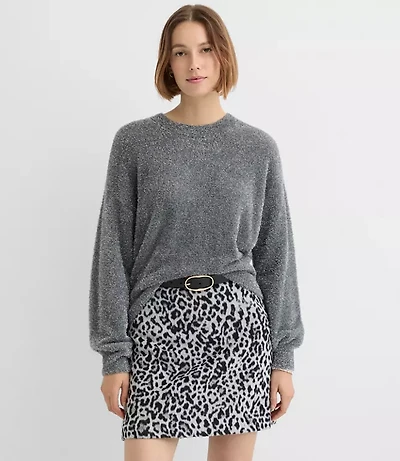 Petite Tinsel Fuzzy Sweater