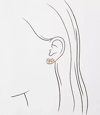 Pave Bow Stud Earrings