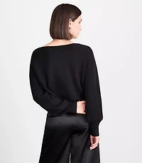 LOFT Versa Cropped Boatneck Sweater