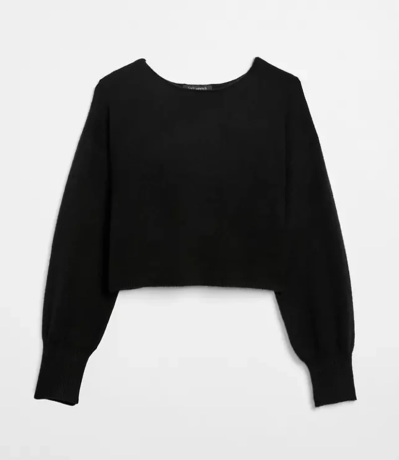 LOFT Versa Cropped Boatneck Sweater