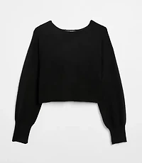 LOFT Versa Cropped Boatneck Sweater