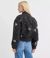 Petite Sequin Embellished Bomber Jacket