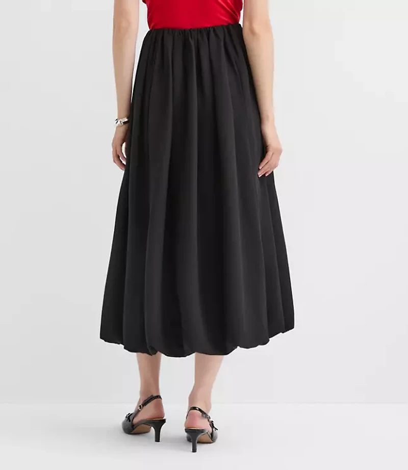 Tall Crepe Bubble Midi Skirt