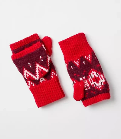 Fair Isle Flip Top Mittens