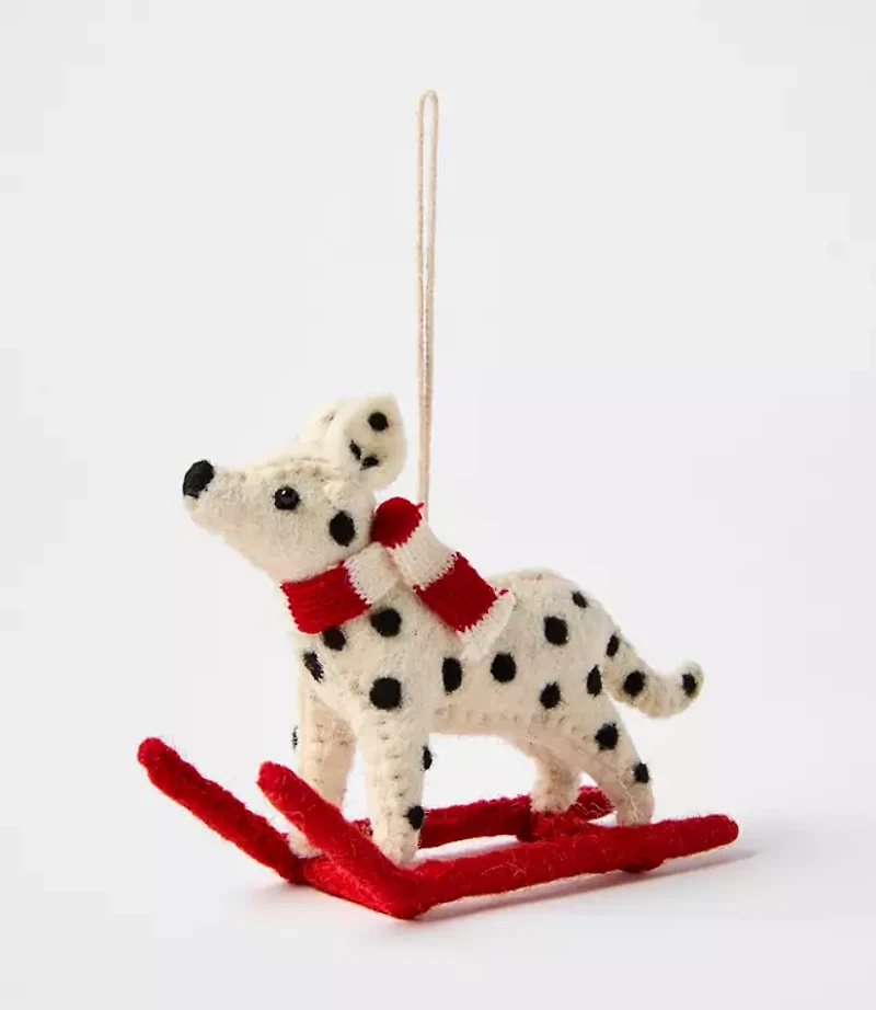 Ski Puppy Ornament