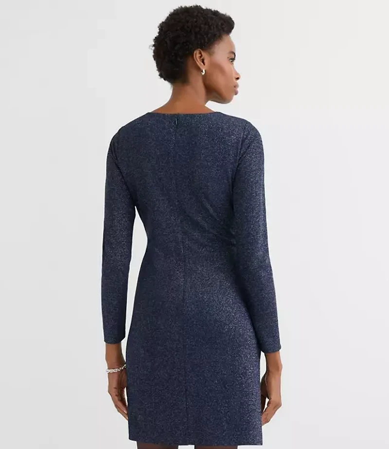 Petite Shimmer Twist Midi Dress