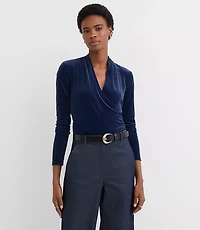 Velour Wrap Top