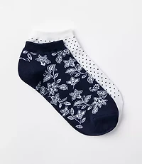 Floral Paisley & Dot Ankle Sock Set