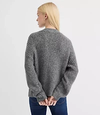 Petite Shimmer Moon & Star Jeweled Button Cardigan