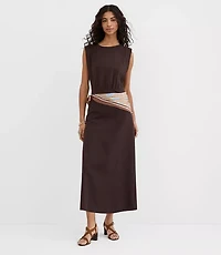 Side Paneled Midi Pocket Dress
