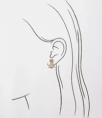 Pave Tree Stud Earrings