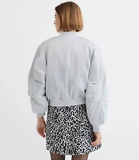 Silky Twill Bomber Jacket