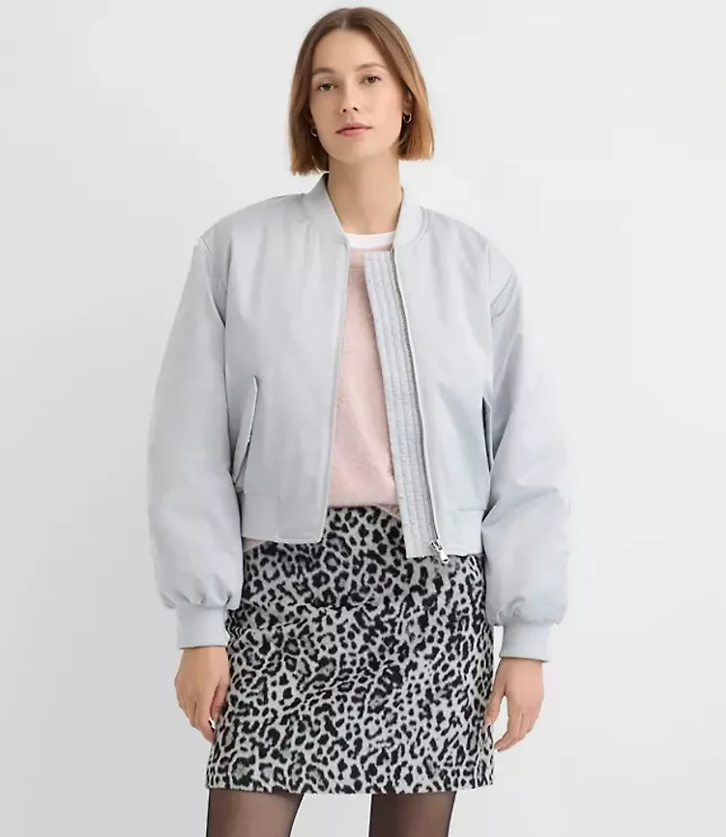 Silky Twill Bomber Jacket