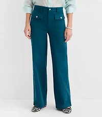 Palmer Wide Leg Pants Twill