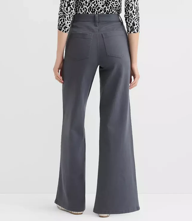 Palmer Wide Leg Pants Twill