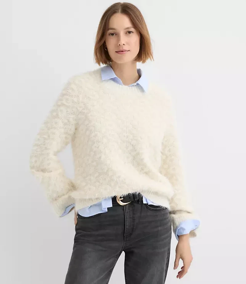 Petite Eyelash Jacquard Sweater