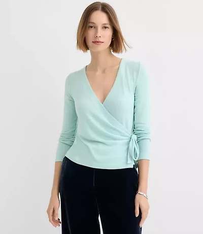 Cozy Jersey Wrap Top