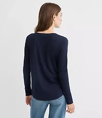 Sequin City Skyline Long Sleeve Everyday Tee