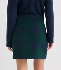 Plaid Welt Pocket Mini Skirt