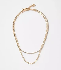 Chain Link Layered Tennis Necklace Set