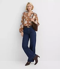 Striped Modern V-Neck Blouse