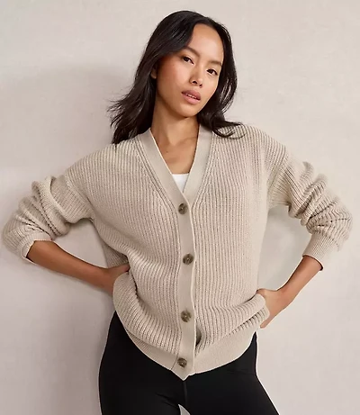 Haven Well Within Organic Cotton Shaker Stitch Cardigan