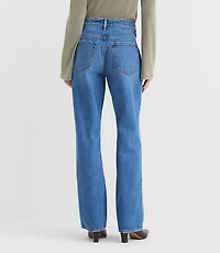 Rivete Petite Mid Rise Relaxed Straight Jeans Vintage Wash
