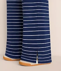 Petite Lou & Grey Striped Cozy Cotton Wide Leg Pants