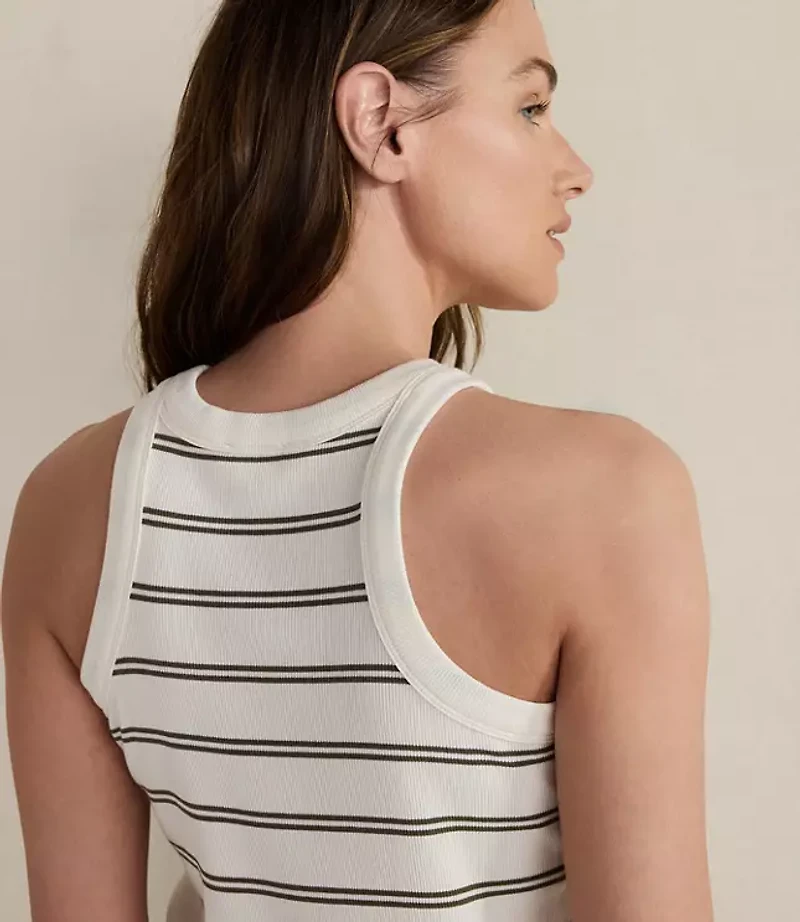 Haven Well Within Essential Organic Cotton Double Stripe Racerback Tank