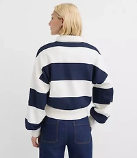 Petite Rugby Stripe Polo Top