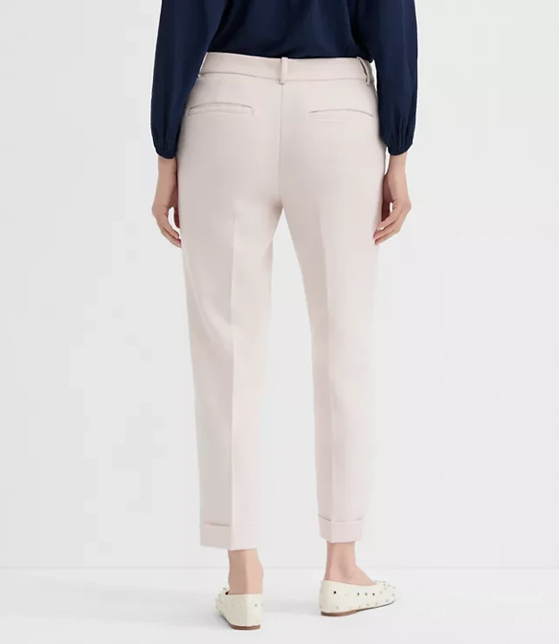 Petite Curvy Cuffed Riviera Slim Pants Melange