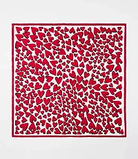 Heart Silk Square Scarf